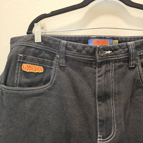 Empyre Men's Black Relax Fit Jeans Size 36 - Picture 2 of 5